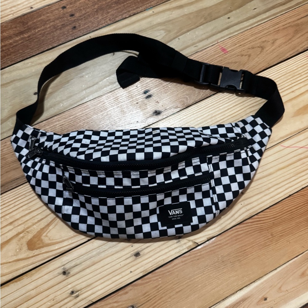 Vans Checkerboard Black and White Belt Bag
